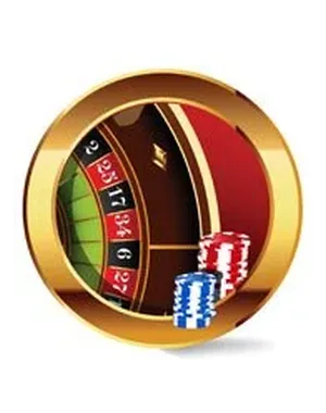 Rueda de ruleta europea con fichas